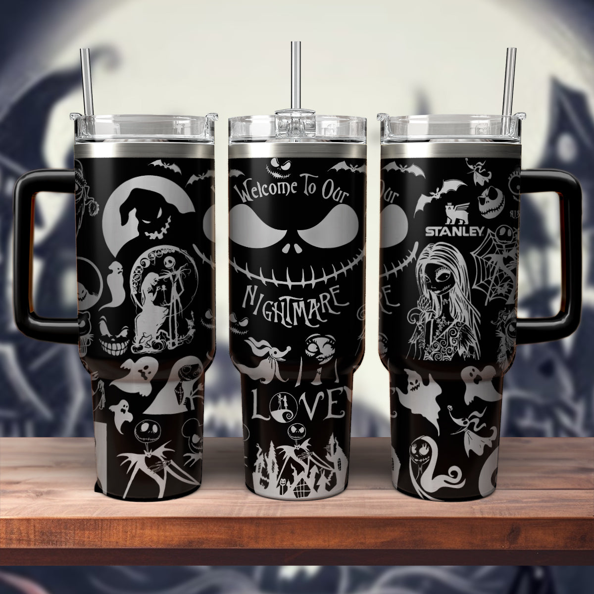 The Nightmare Before Christmas Movies Custom Stanley Cup 40 oz 30 oz Tumbler With HandleTVC2301566