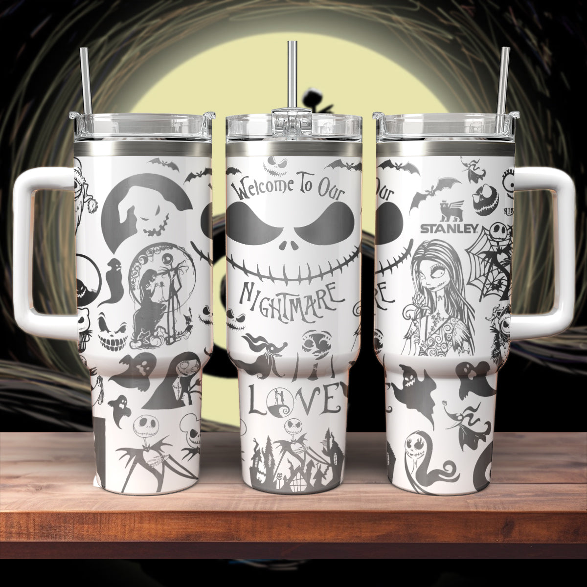 The Nightmare Before Christmas Movies Custom Stanley Cup 40 oz 30 oz Tumbler With HandleTVC2301566