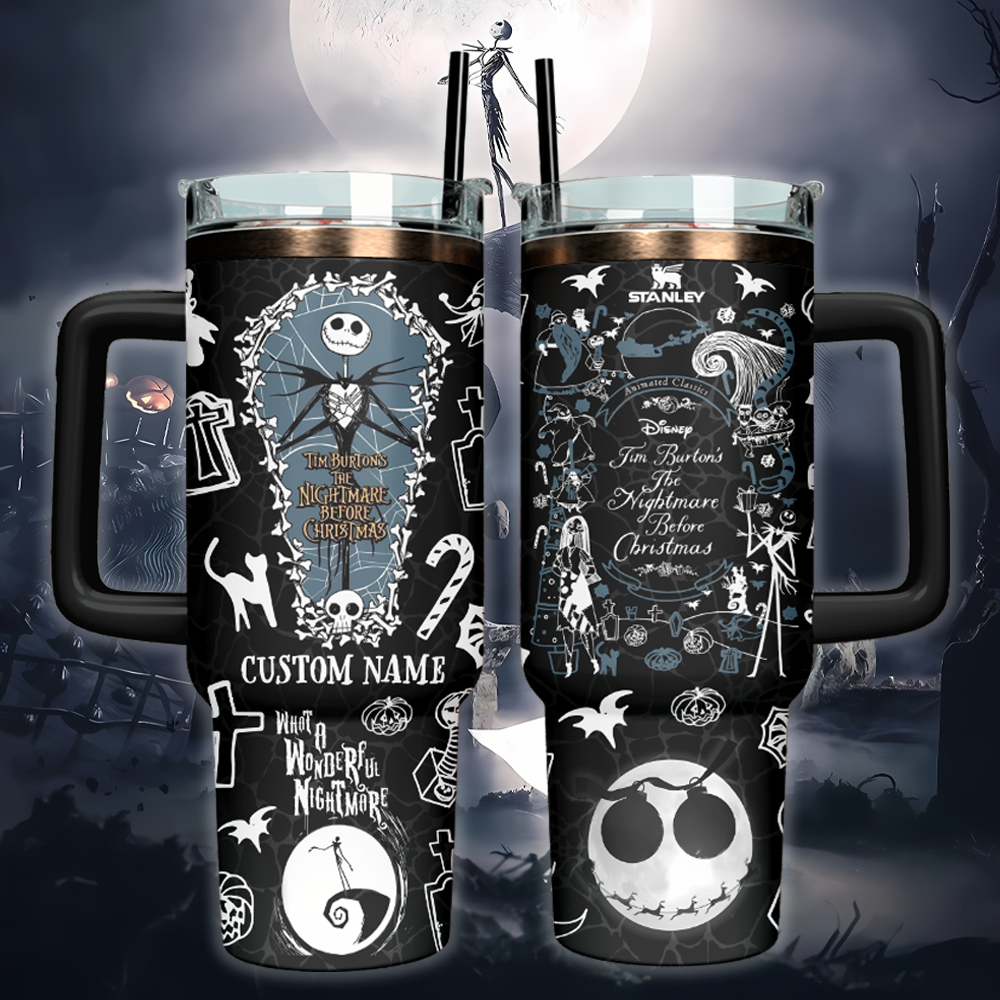 The Nightmare Before Christmas x Halloween Custom Stanley Cup 40 oz 30 oz Tumbler With HandleTVC2301126