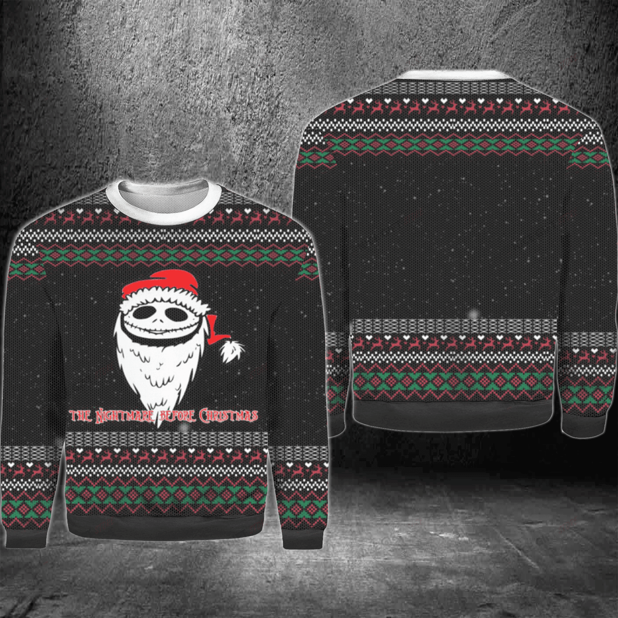 The Nightmare Before Ugly Christmas Sweater Adult 3D Funny Matching for family