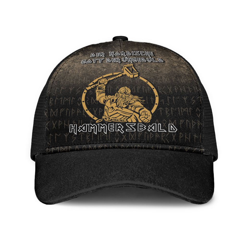 The Nordic God Of Impatience Hammersbald Mesh Back Cap Trucker Hats Custom Hats Gifts For Men & Women