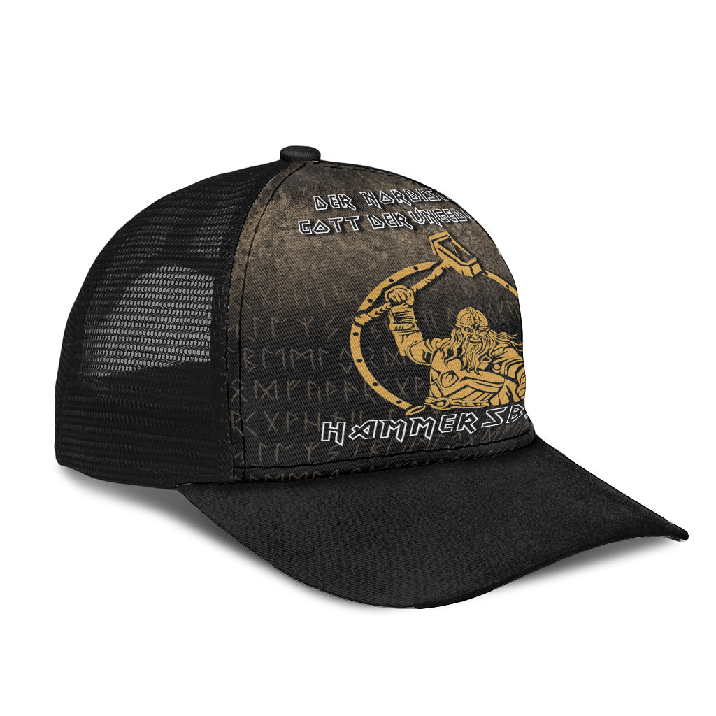 The Nordic God Of Impatience Hammersbald Mesh Back Cap Trucker Hats Custom Hats Gifts For Men & Women