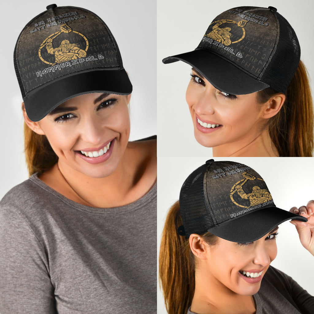 The Nordic God Of Impatience Hammersbald Mesh Back Cap Trucker Hats Custom Hats Gifts For Men & Women