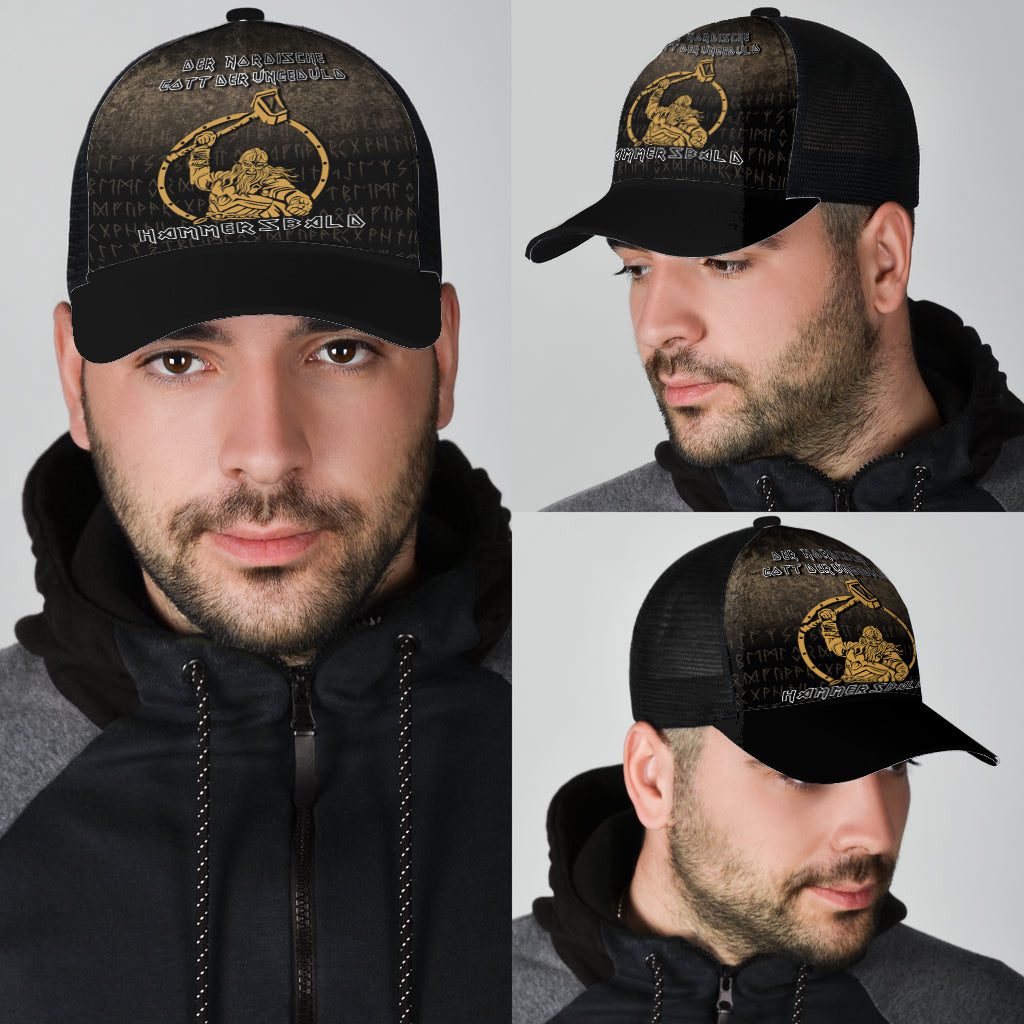 The Nordic God Of Impatience Hammersbald Mesh Back Cap Trucker Hats Custom Hats Gifts For Men & Women