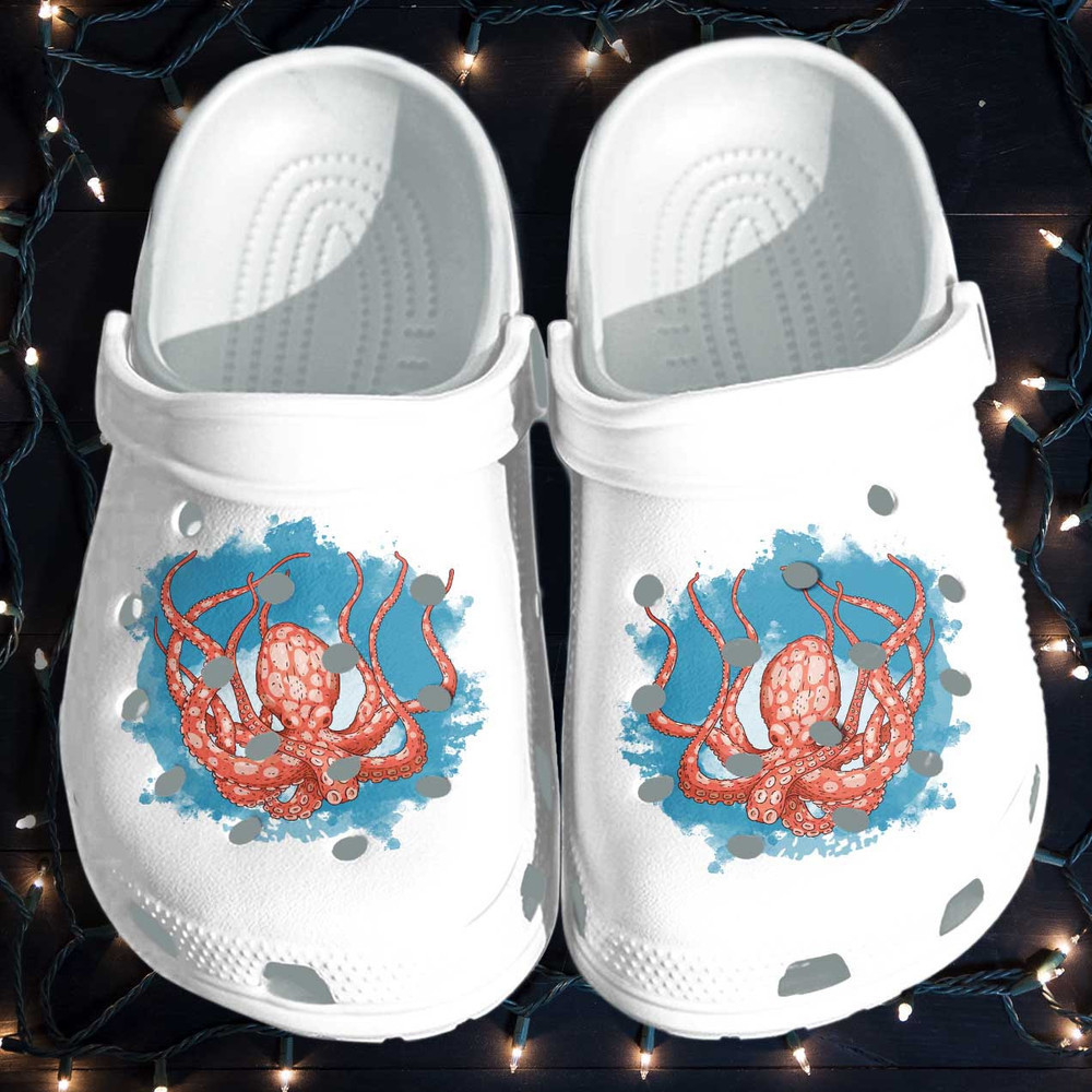 The Octopus Ocean Beach Shoes - Octopus Lover Croc Shoes Gifts Men Women