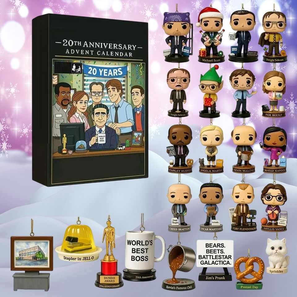 The Office Advent Calendar 2025, 20th Anniversary Christmas Countdown Advent Calendar, Holiday Decor, Gifts for Office Lovers