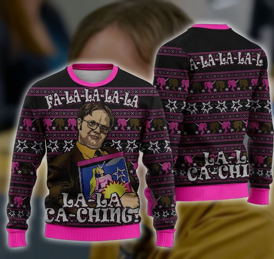 The Office Christmas 2023 Ugly Sweater, The Office Fa-La-La Christmas Sweater