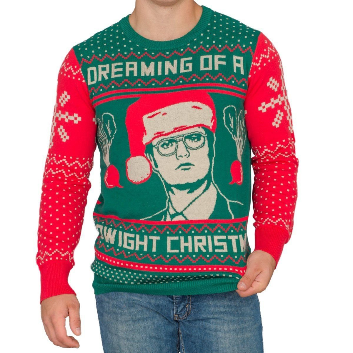 The Office Dwight Schrute Christmas Beets Ugly Christmas Sweater Adult 3D Funny Matching for family - Image 2