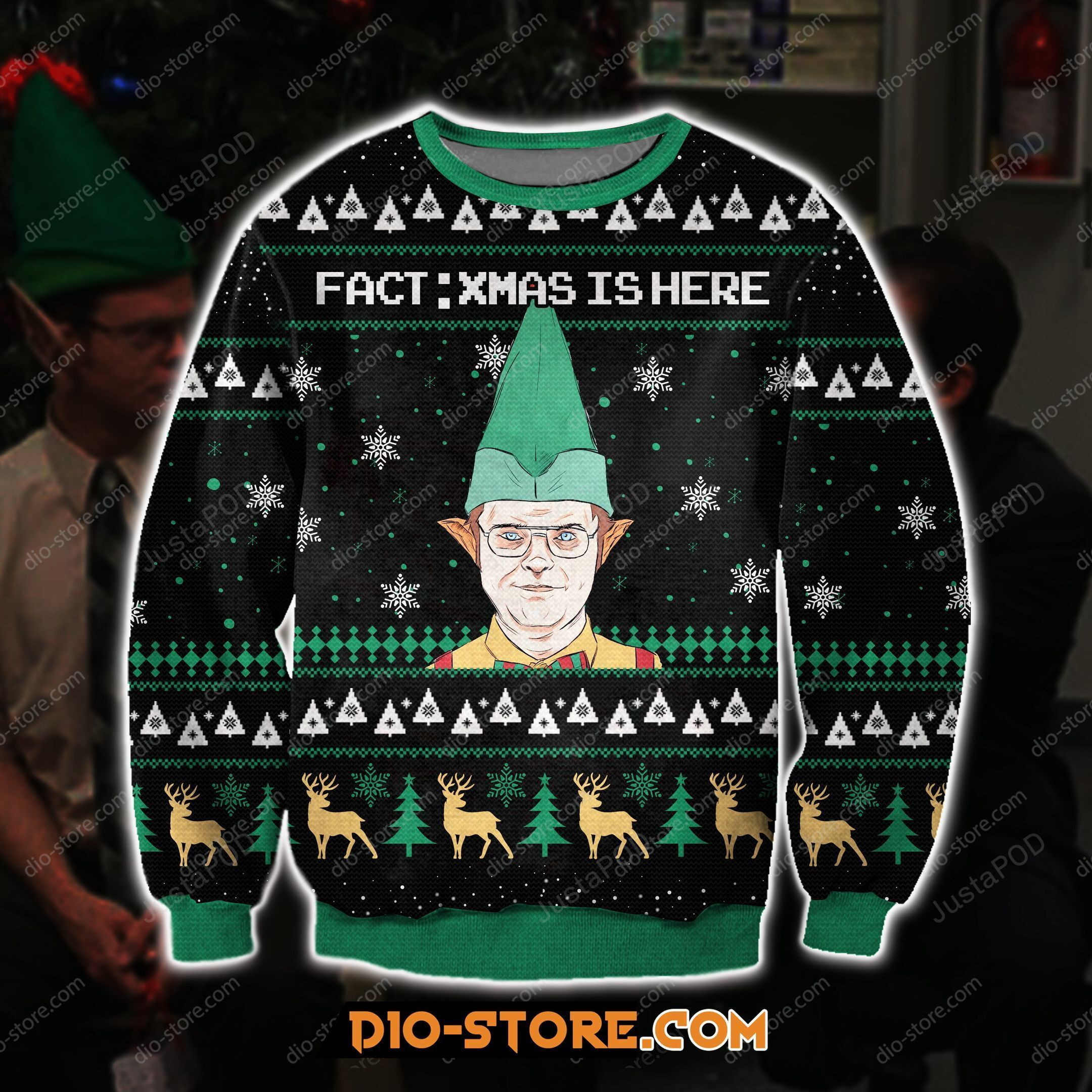 The Office Dwight Ugly Christmas Sweater Adult 3D Funny Matching for family