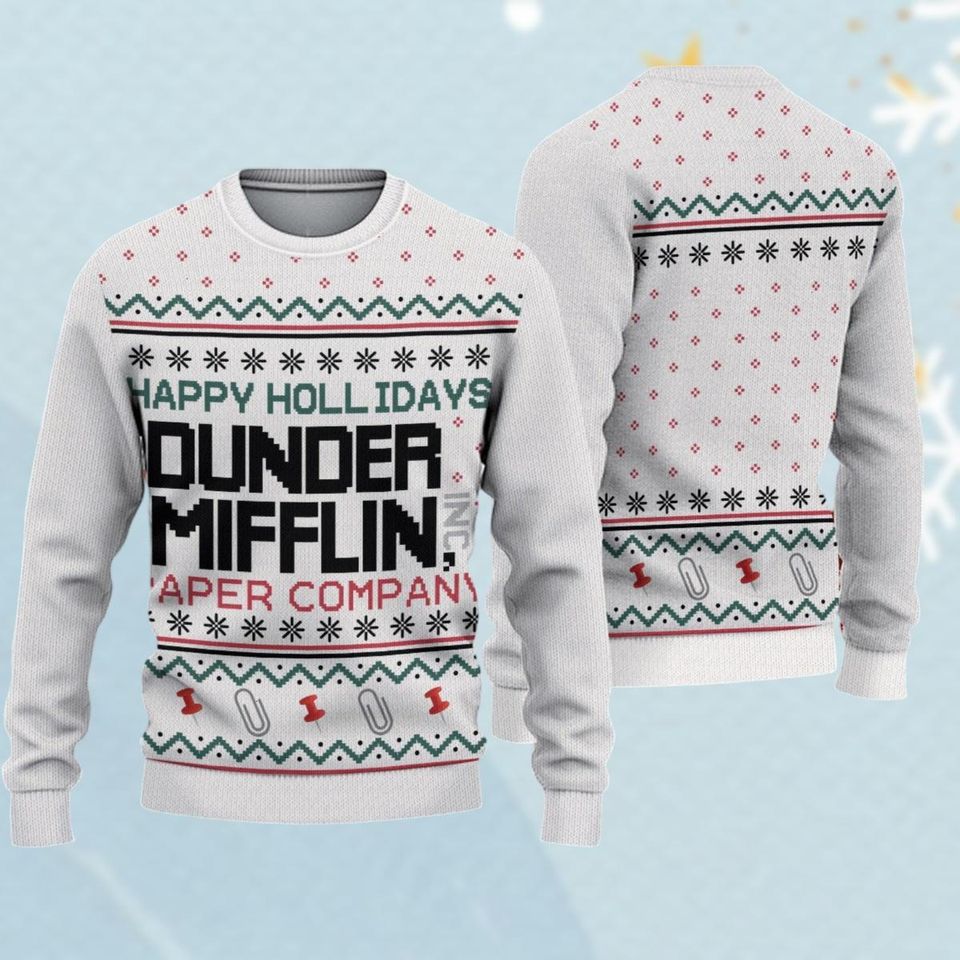 The Office Merry Christmas Ugly Sweater, Dunder Mifflin Paper Company