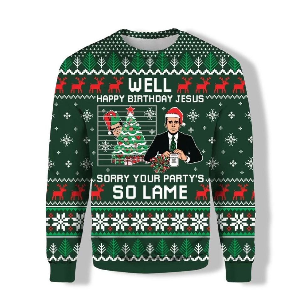 The Office Movie Ugly Christmas Sweater, Michael Scott Xmas Sweater, Movie Sweater - Image 4