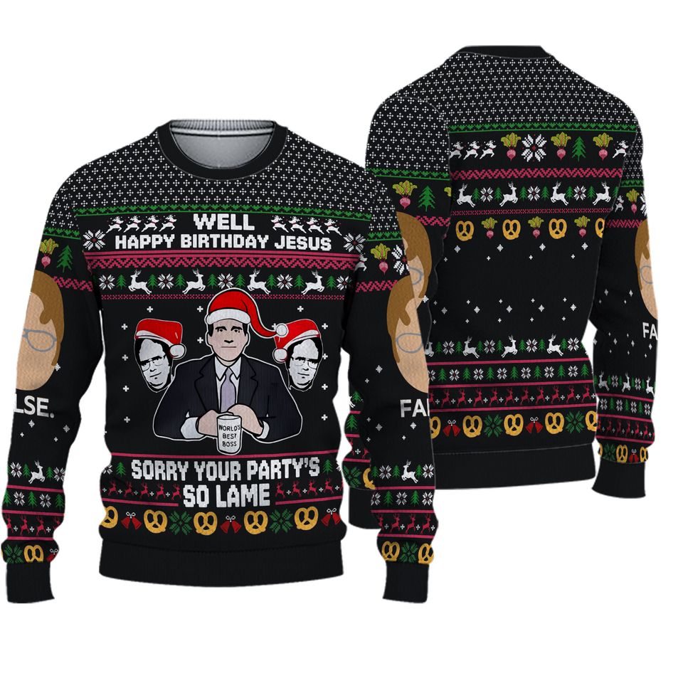 The Office Ugly Christmas Sweater, Michael Scott Sweater