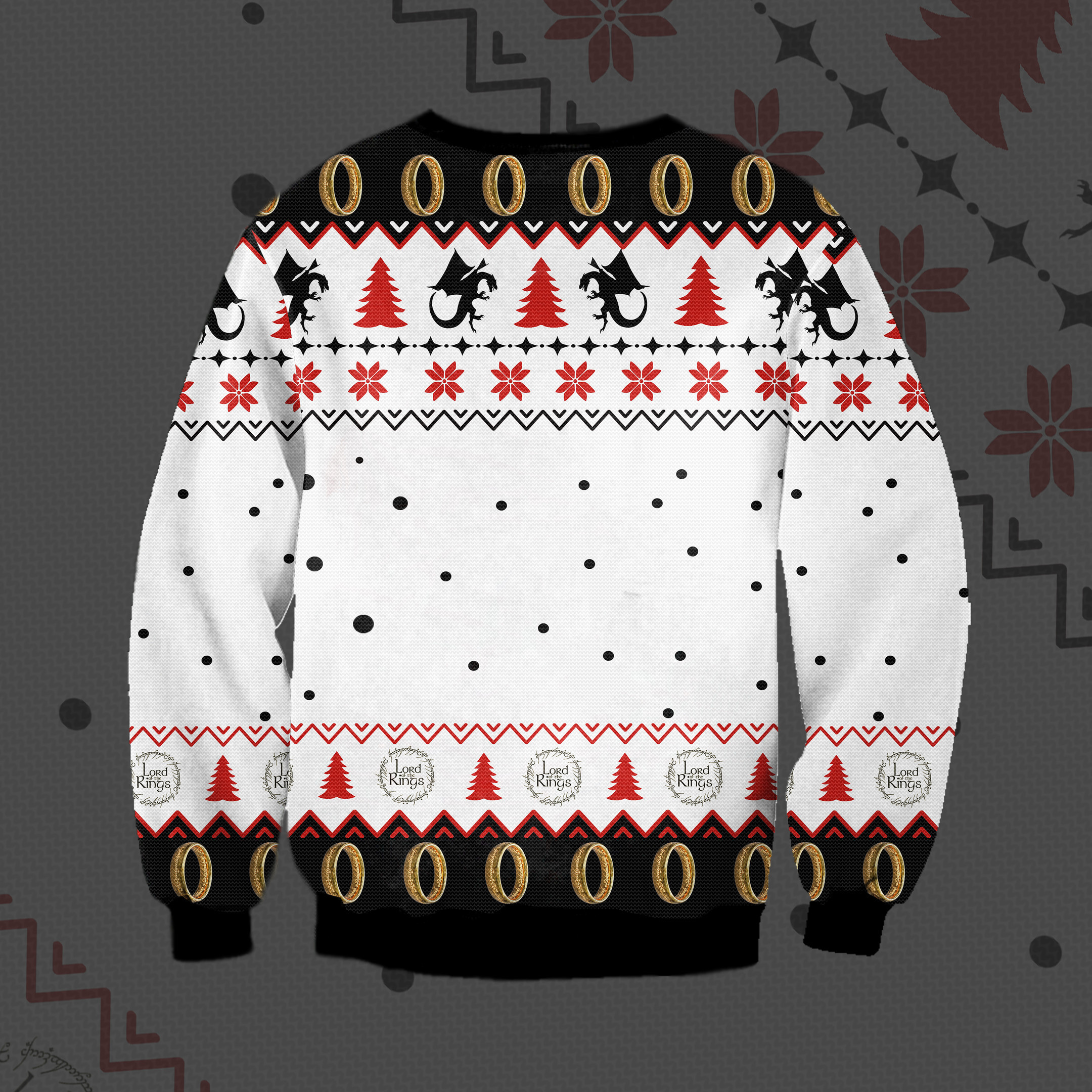 The One Ring The Lord Of The Rings Ugly Christmas Sweater Adult 3D Funny Matching for family - Image 2