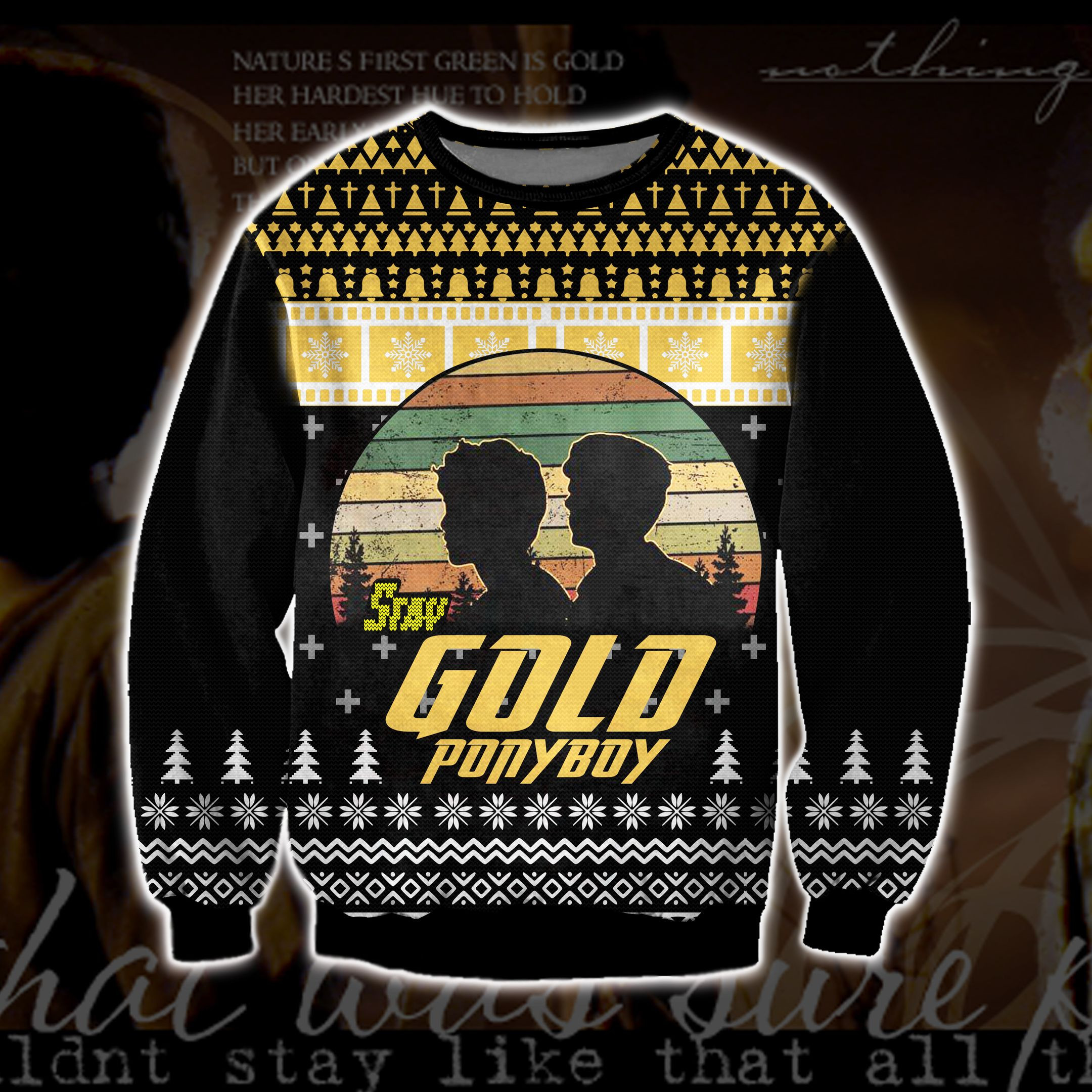 The Outsiders 3D Print Ugly Christmas Sweater Adult 3D Funny Matching for family