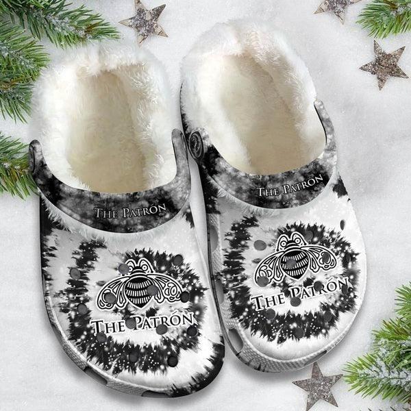 The Patron Silver Beer Crocs Crocband Fleece Lined Clogs Shoes Comfortable For Men Women and Kids In Winter
