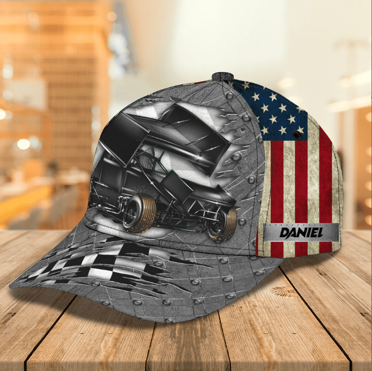 The Pied Piper Car, Sprint Car, Mud Racing Classic Cap, Custom Name Hat for Men Women Trucker Hats Custom Hats Gifts For Men & Women