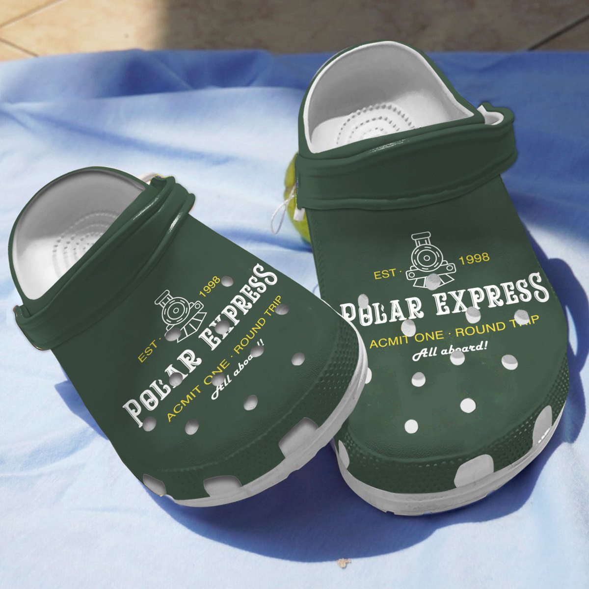 The Polar Express Movie Crocs Crocband Clogs Shoes Comfortable For Men Women and Kids