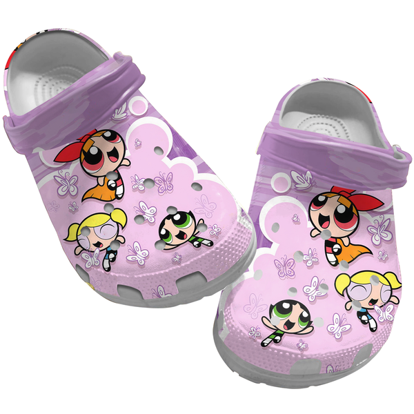 The Powerpuff Girls Cartoon Crocs Crocband Clogs Shoes Comfortable For Men Women and Kids