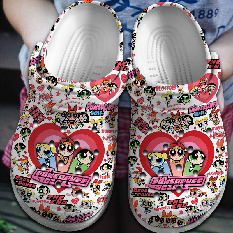 The Powerpuff Girls Cartoon Crocs Crocband Clogs Shoes Comfortable For Men Women and Kids