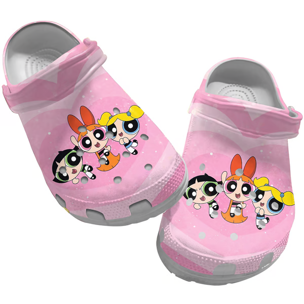 The Powerpuff Girls Cartoon Crocs Crocband Clogs Shoes Comfortable For Men Women and Kids