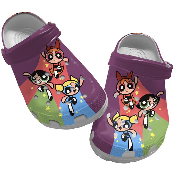 The Powerpuff Girls Cartoon Crocs Crocband Clogs Shoes Comfortable For Men Women and Kids