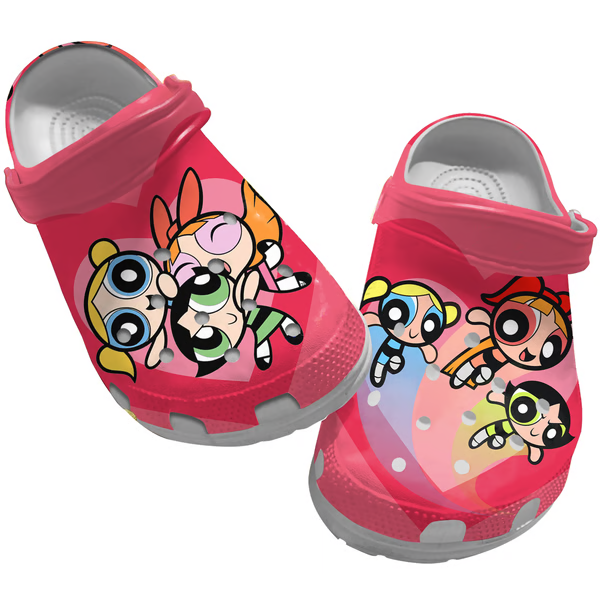 The Powerpuff Girls Cartoon Crocs Crocband Clogs Shoes Comfortable For Men Women and Kids