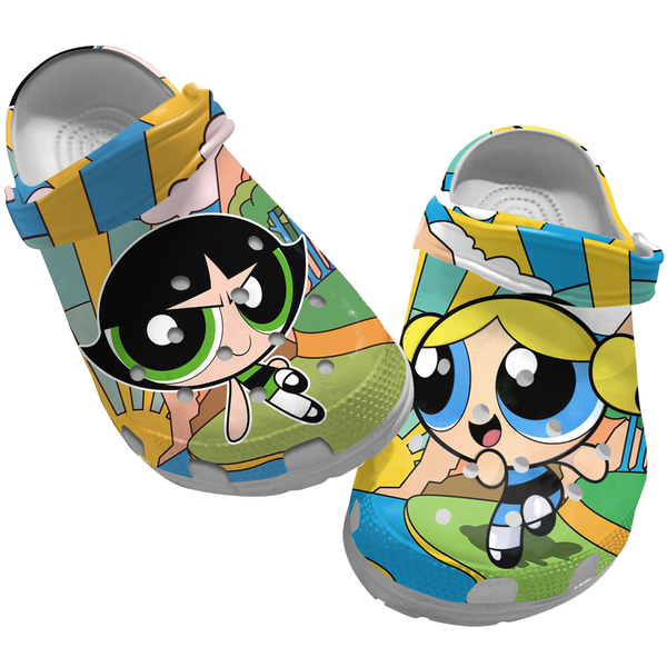 The Powerpuff Girls Cartoon Crocs Crocband Clogs Shoes Comfortable For Men Women and Kids