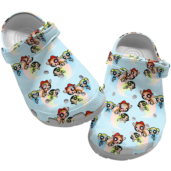 The Powerpuff Girls Cartoon Crocs Crocband Clogs Shoes Comfortable For Men Women and Kids