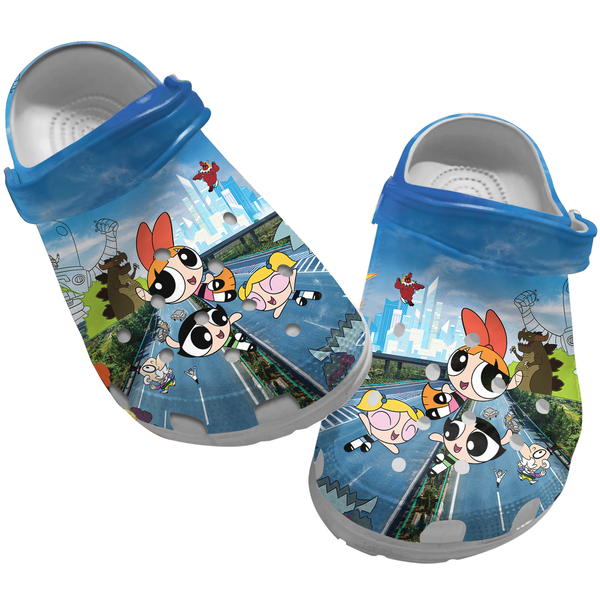 The Powerpuff Girls Cartoon Crocs Crocband Clogs Shoes Comfortable For Men Women and Kids