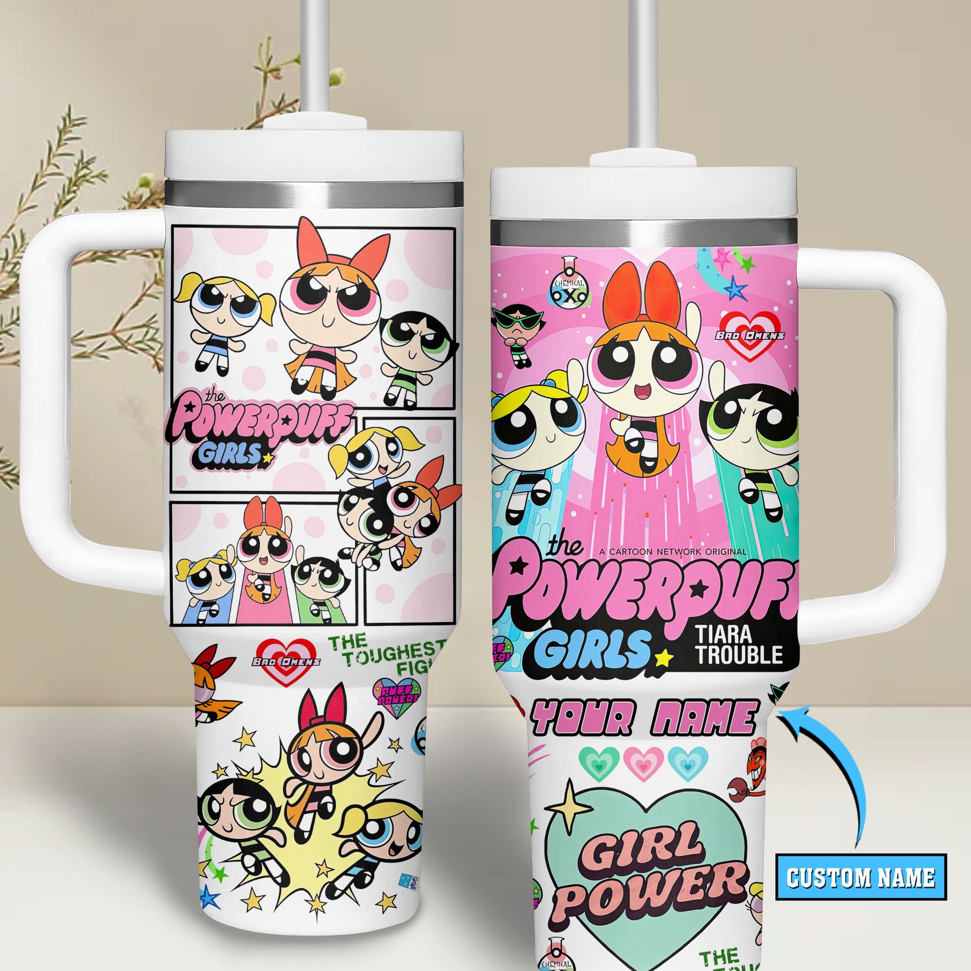 The Powerpuff Girls Cartoon Custom Stanley Cup 40 oz 30 oz Tumbler With HandleTVC2301686