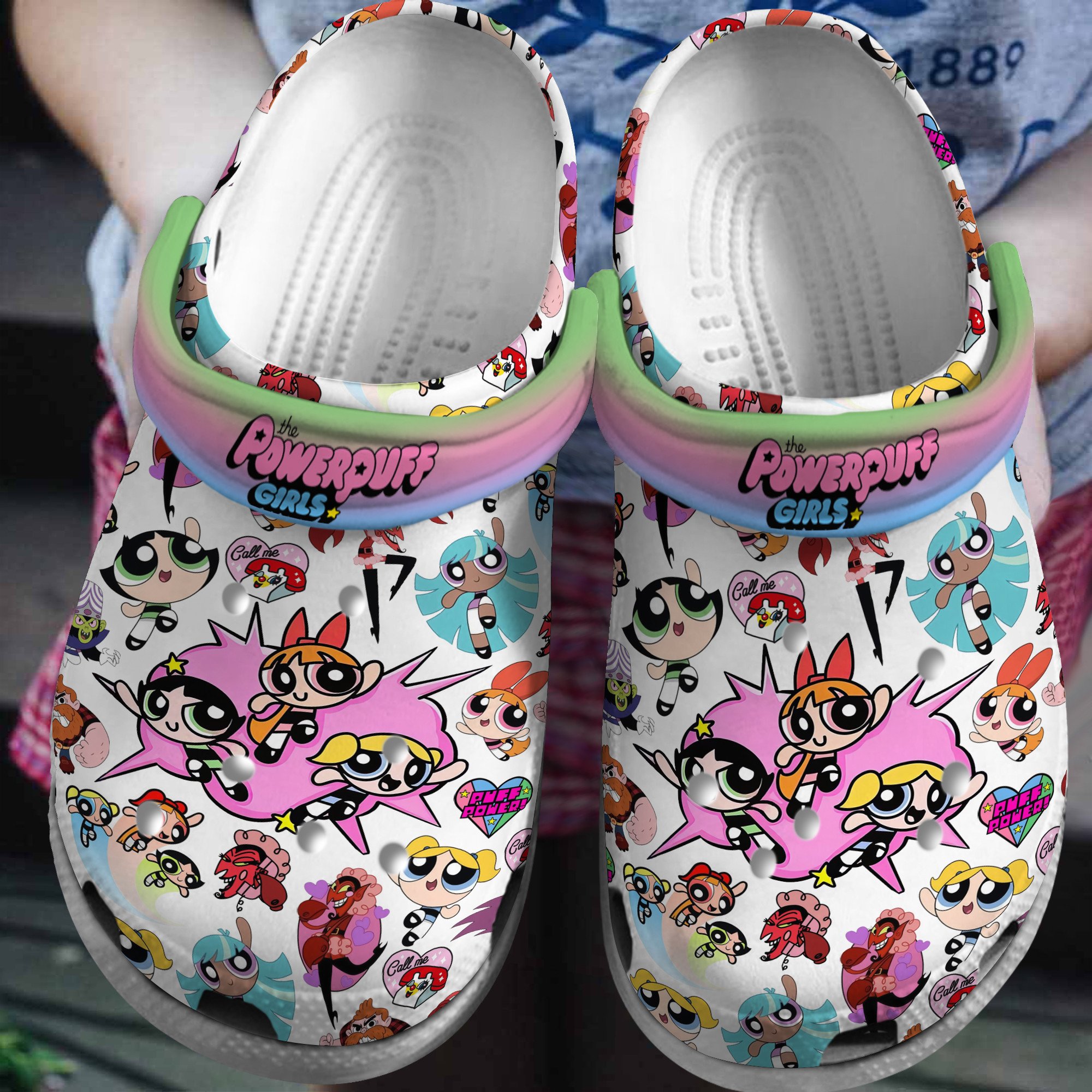 The Powerpuff Girls TV Series Crocs Crocband Clogs Shoes Comfortable For Men Women and Kids