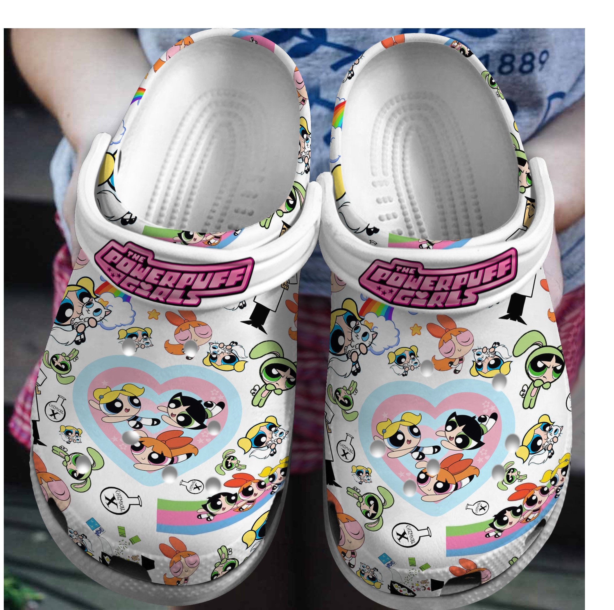 The Powerpuff Girls TV Series Crocs Crocband Clogs Shoes Comfortable For Men Women and Kids