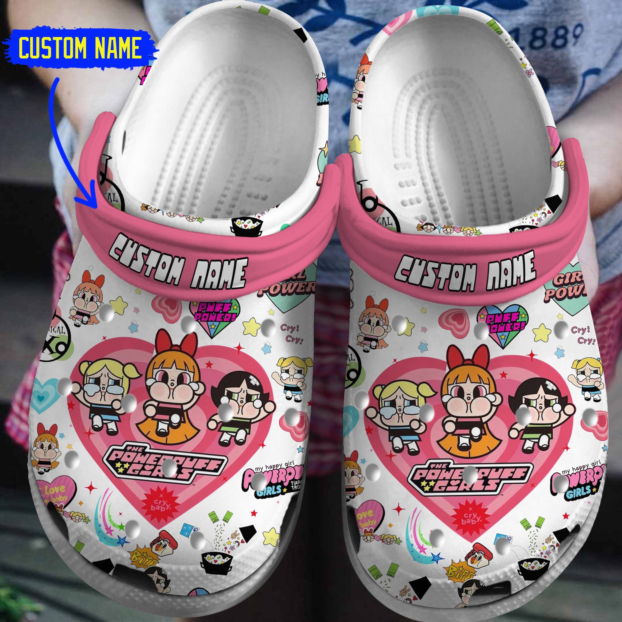 The Powerpuff Girls TV Series Crocs Crocband Clogs Shoes Comfortable For Men Women and Kids