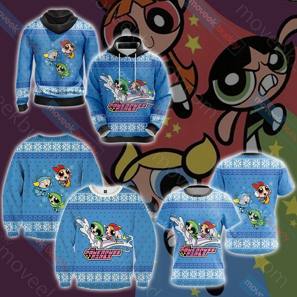 The Powerpuff Style For Unisex Ugly Christmas Sweater Adult 3D Funny Matching for family - Image 4