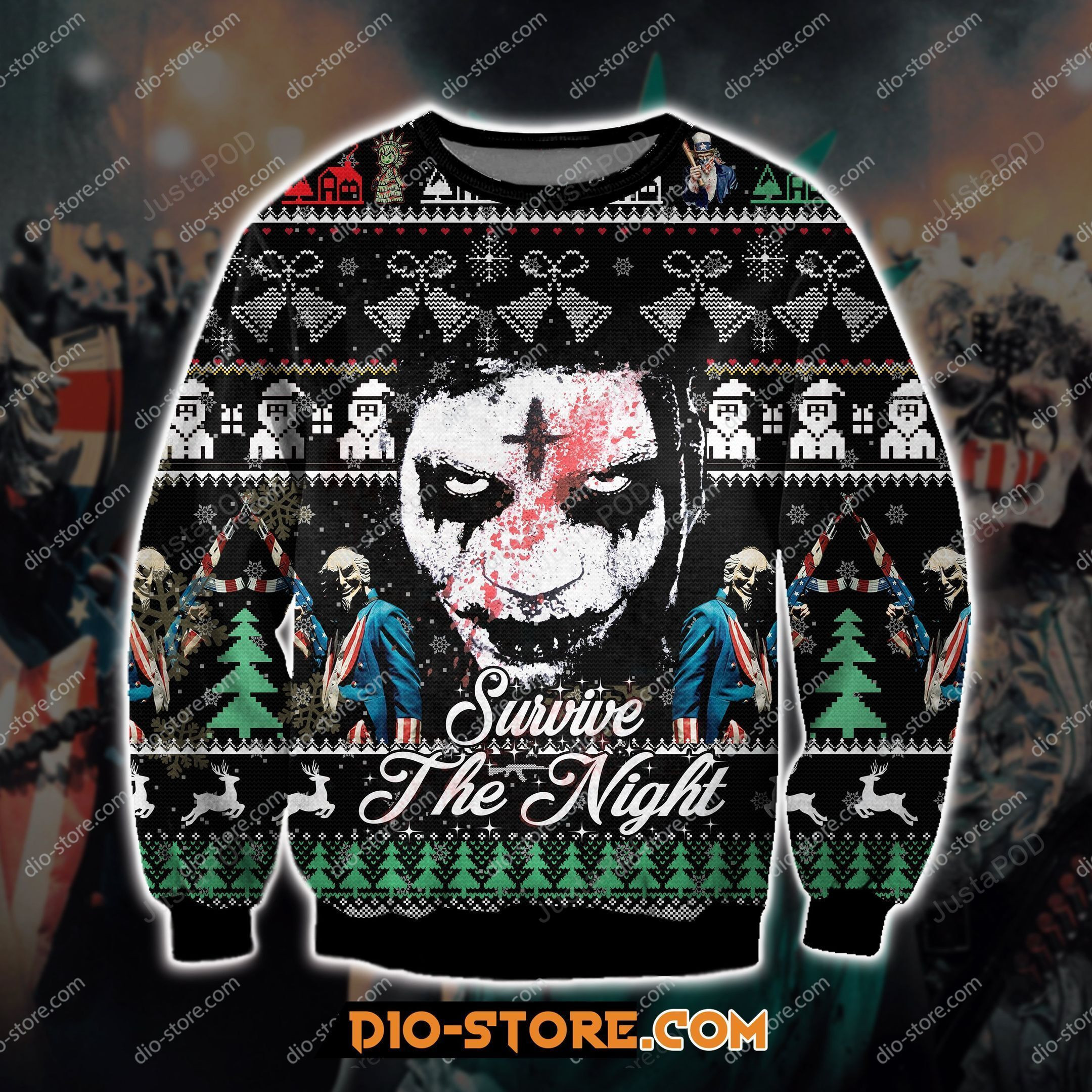 The Purge Series Ugly Christmas Sweater Adult 3D Funny Matching for family