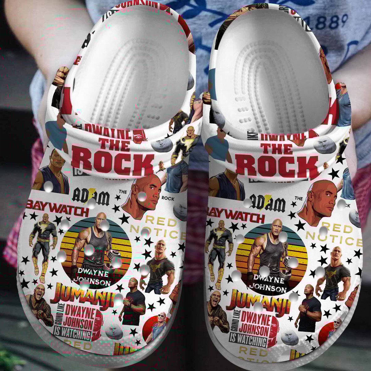 The Rock Crocs Crocband Clogs Shoes Comfortable For Men Women and Kids