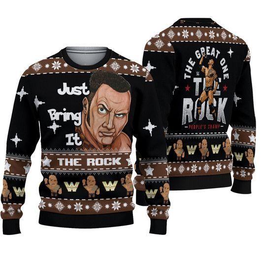 The Rock Wrestling Entertainment Christmas Ugly Sweater - Image 2