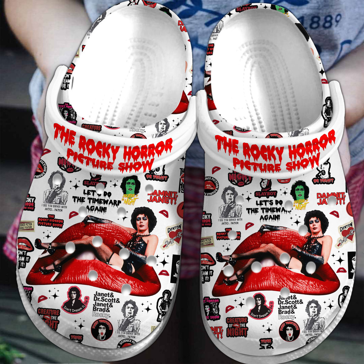 The Rocky Horror Picture Show Movie Crocs Crocband Clogs Shoes Comfortable For Men Women and Kids