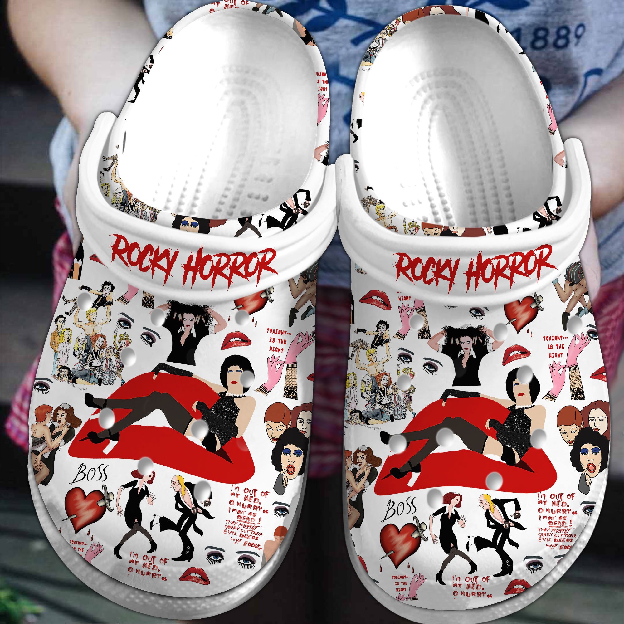 The Rocky Horror Picture Show Movie Crocs Crocband Clogs Shoes Comfortable For Men Women and Kids