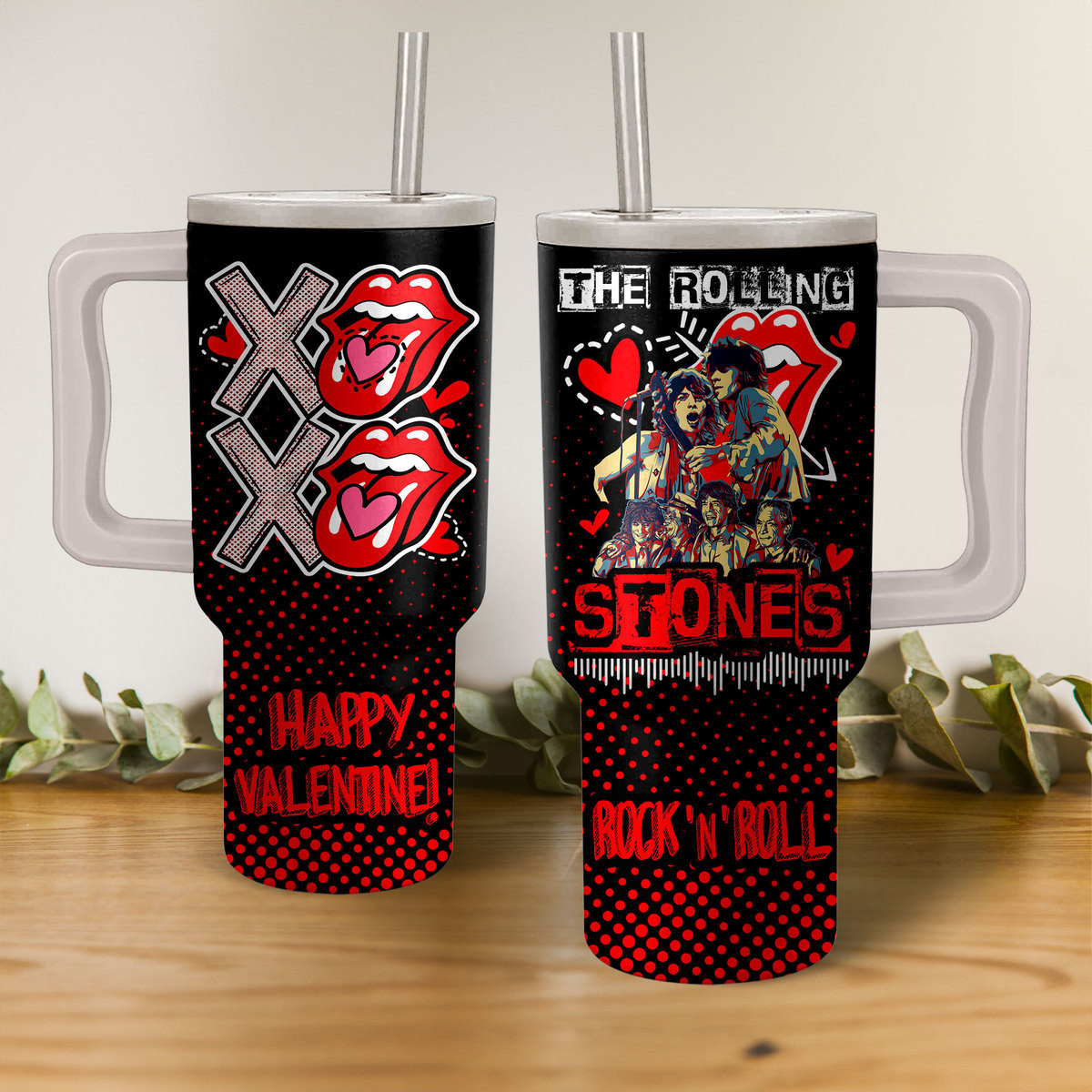 The Rolling Stones Happy Valentine Music Custom Stanley Cup 40 oz 30 oz Tumbler With HandleTVC2301152