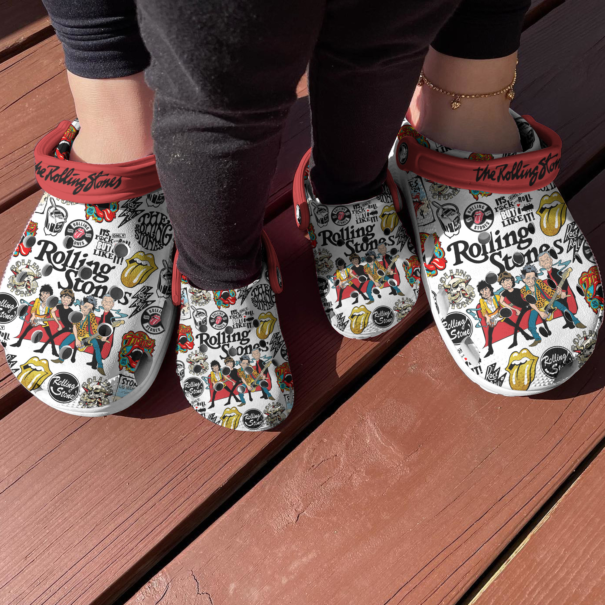 The Rolling Stones Music Crocs Crocband Clogs Shoes Comfortable For Men Women and Kids - Image 2