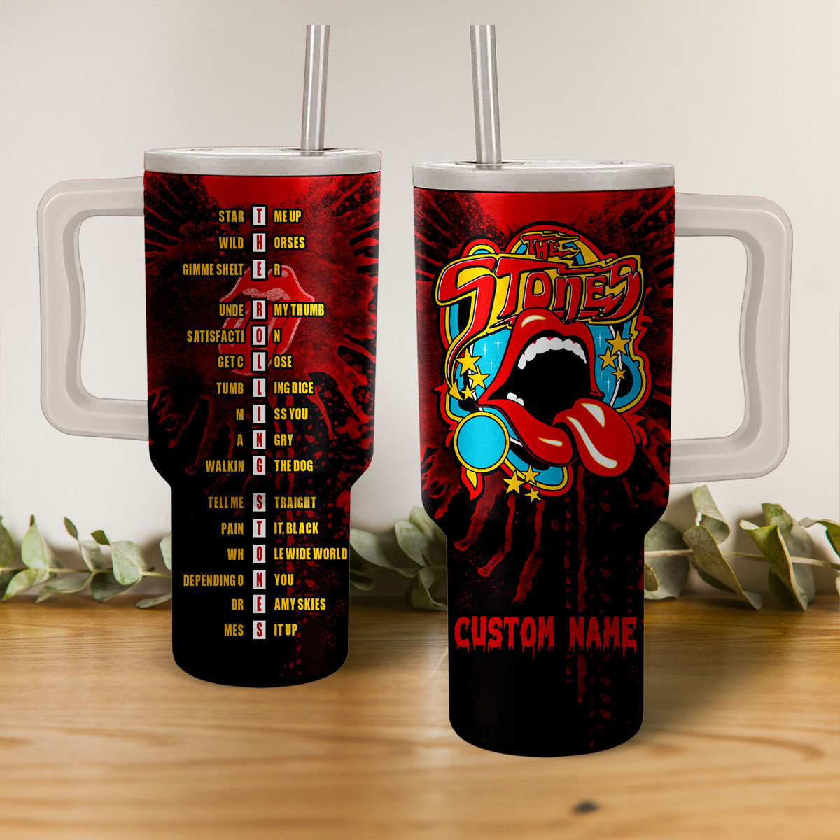 The Rolling Stones Music Custom Stanley Cup 40 oz 30 oz Tumbler With HandleTVC2301154