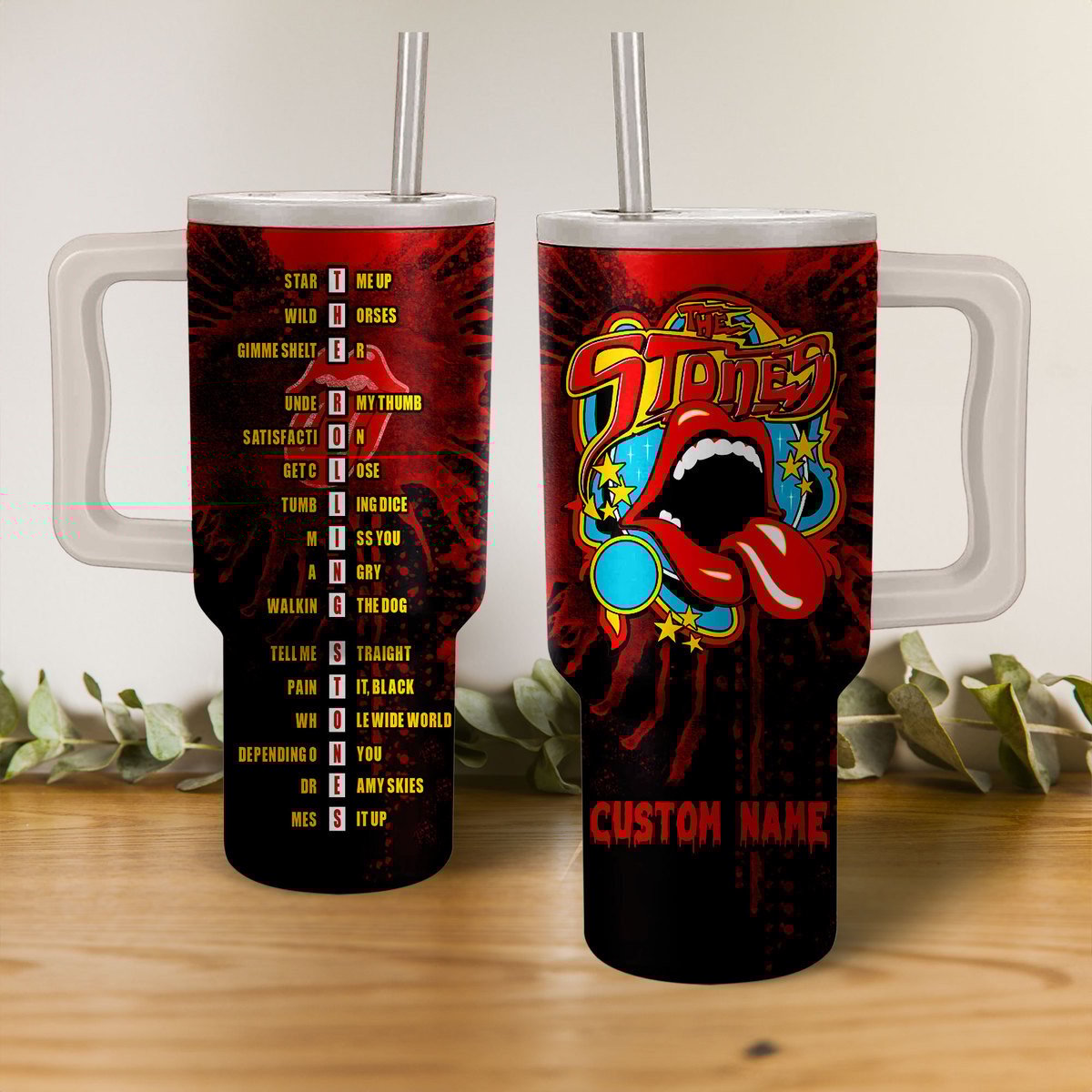 The Rolling Stones Music Custom Stanley Cup 40 oz 30 oz Tumbler With HandleTVC2301275