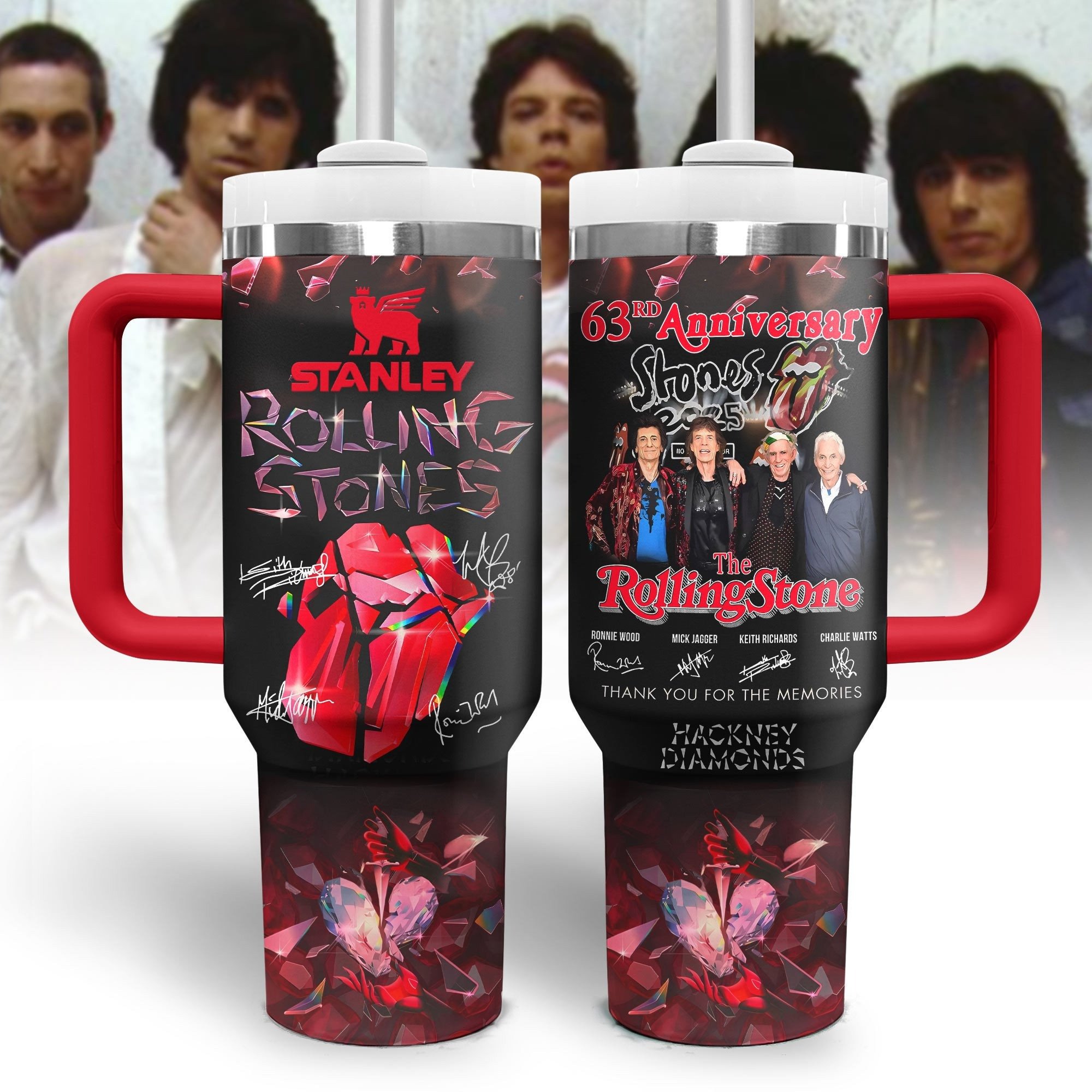 The Rolling Stones Music Custom Stanley Cup 40 oz 30 oz Tumbler With HandleTVC2301308