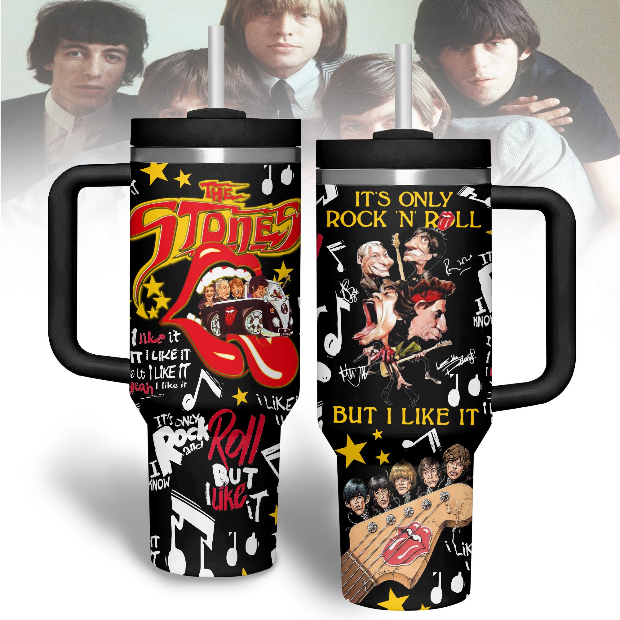 The Rolling Stones Music Custom Stanley Cup 40 oz 30 oz Tumbler With HandleTVC2301321