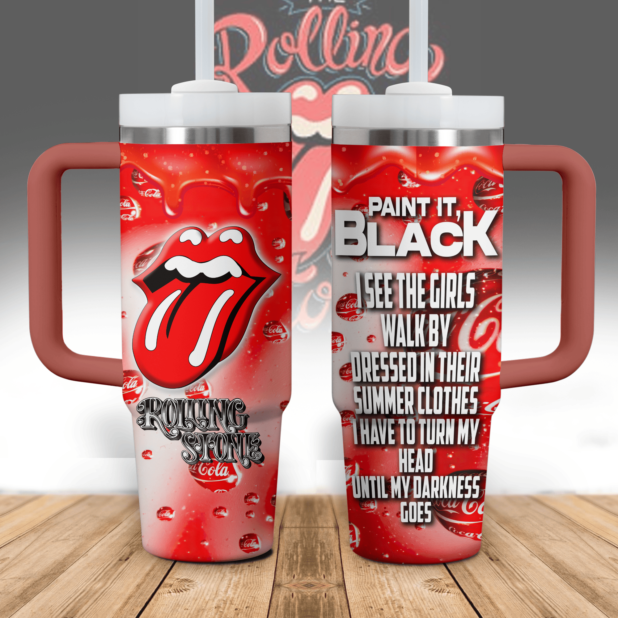 The Rolling Stones Music Custom Stanley Cup 40 oz 30 oz Tumbler With HandleTVC2301520