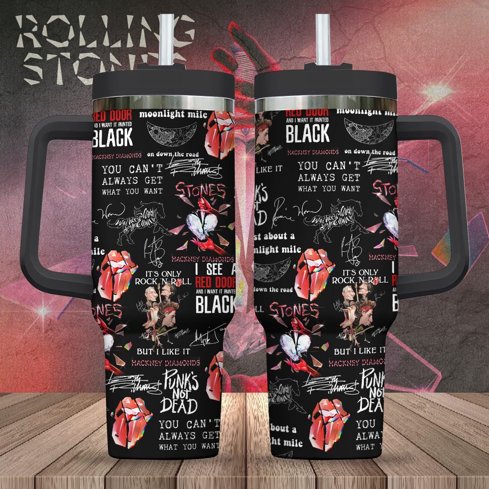 The Rolling Stones Music Custom Stanley Cup 40 oz 30 oz Tumbler With HandleTVC2301846