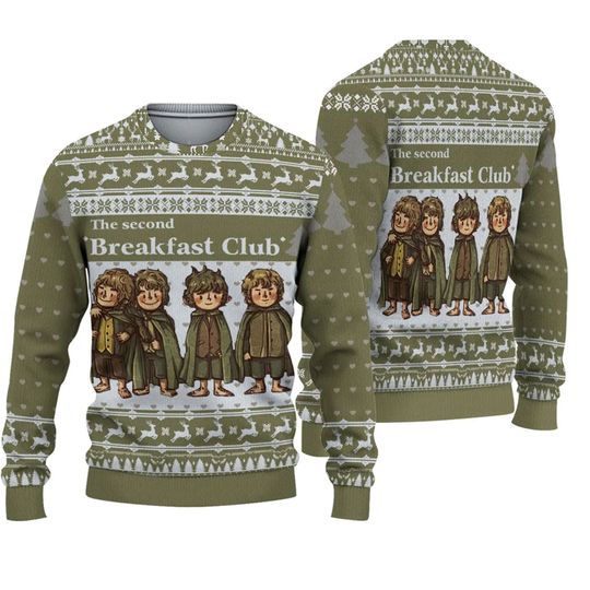The Second breakfast Club The Lord of the Rings Ugly Knitted Christmas 3D Sweater - Image 2
