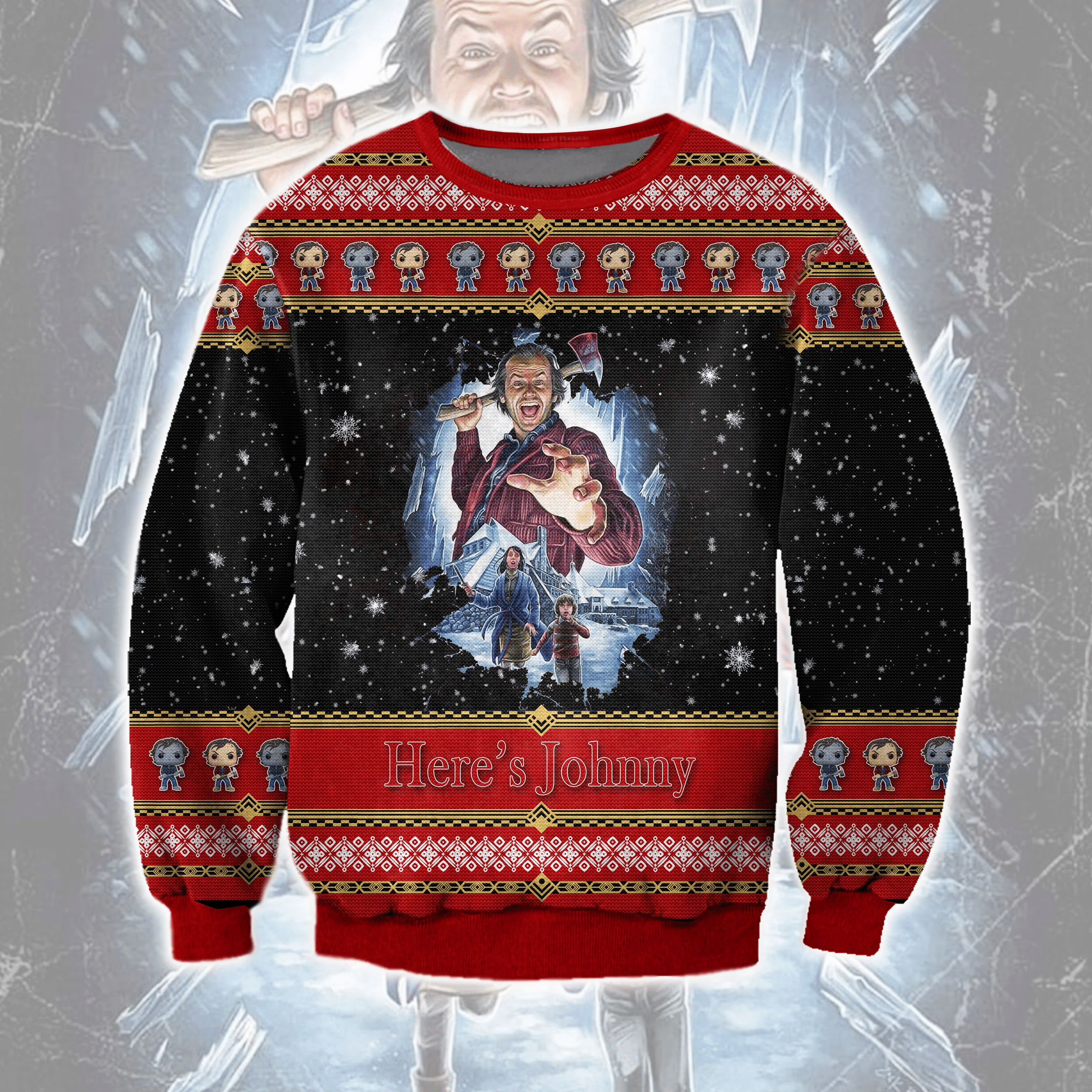 The Shining Ugly Christmas Sweater Adult 3D Funny Matching for family