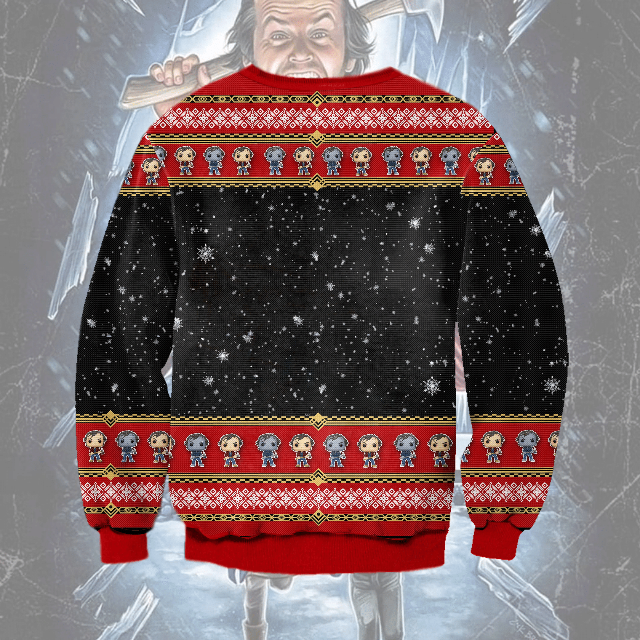 The Shining Ugly Christmas Sweater Adult 3D Funny Matching for family - Image 2